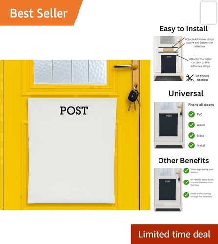 White letter box catcher - white,
